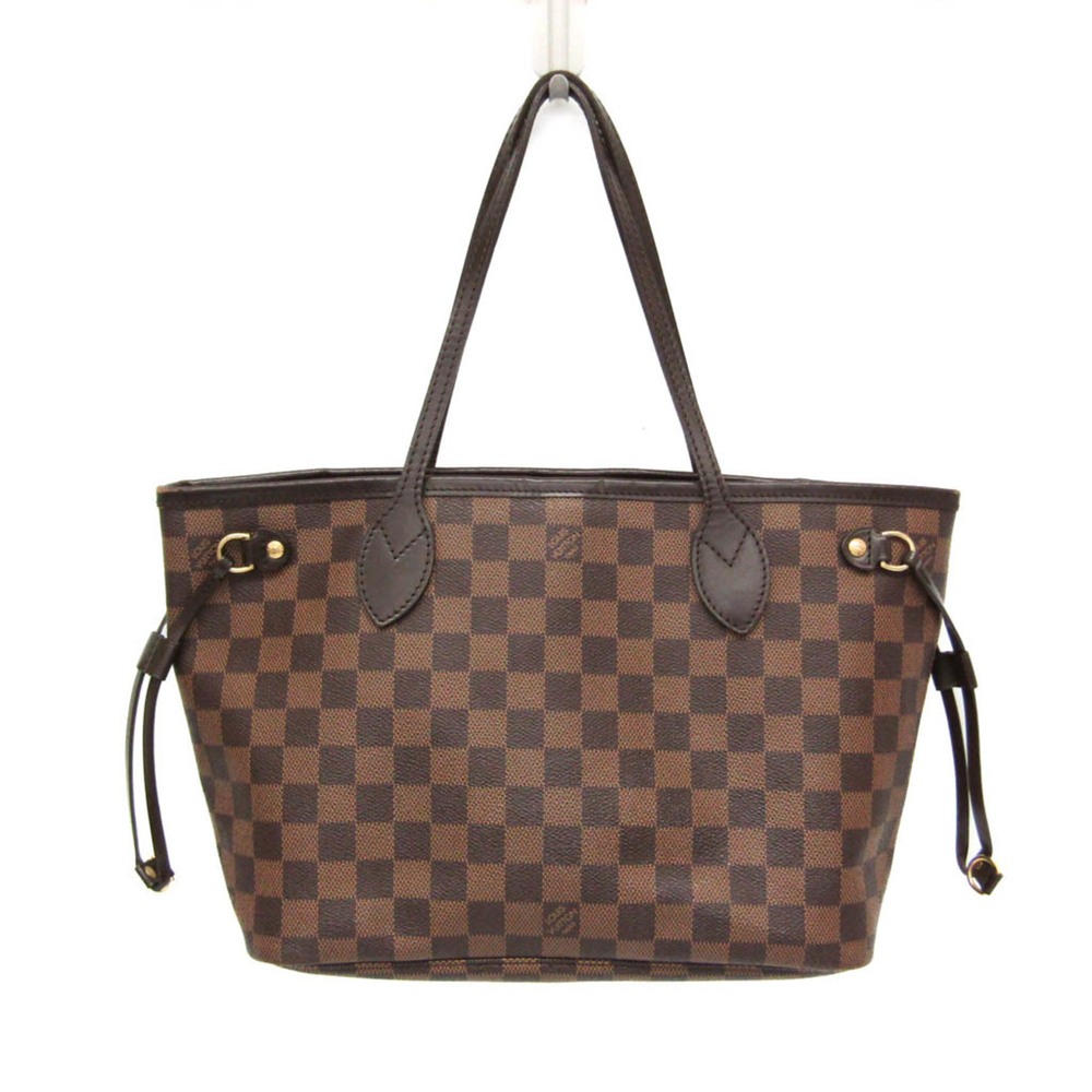 LOUIS VUITTON Authentic Brown Damier Neverfull PM Tote Bag